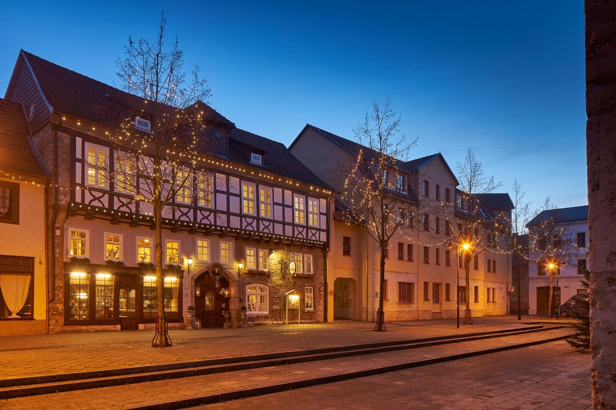 Brauhaus Zum Loewen Hotel Muhlhausen Bagian luar foto