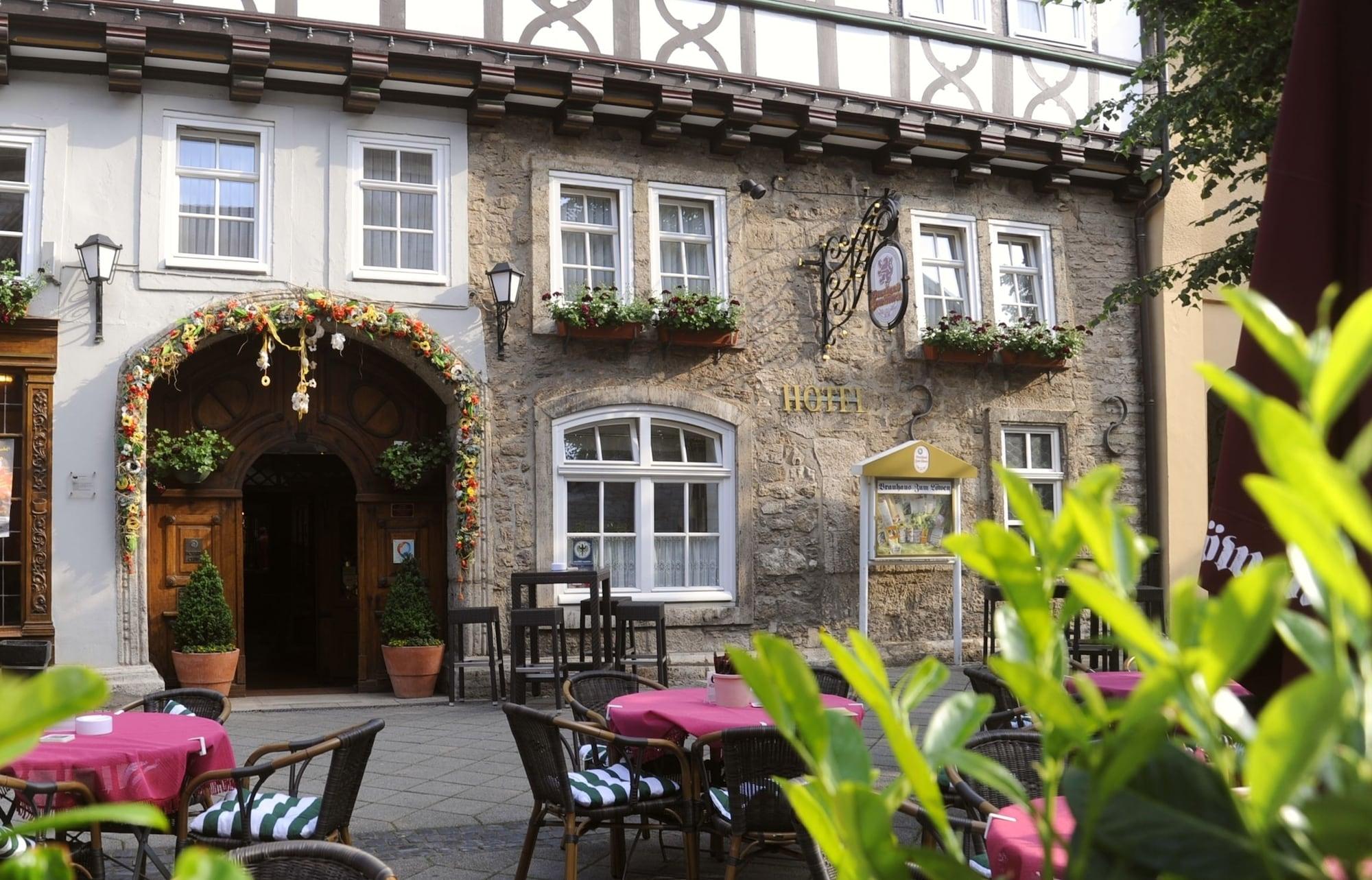 Brauhaus Zum Loewen Hotel Muhlhausen Bagian luar foto