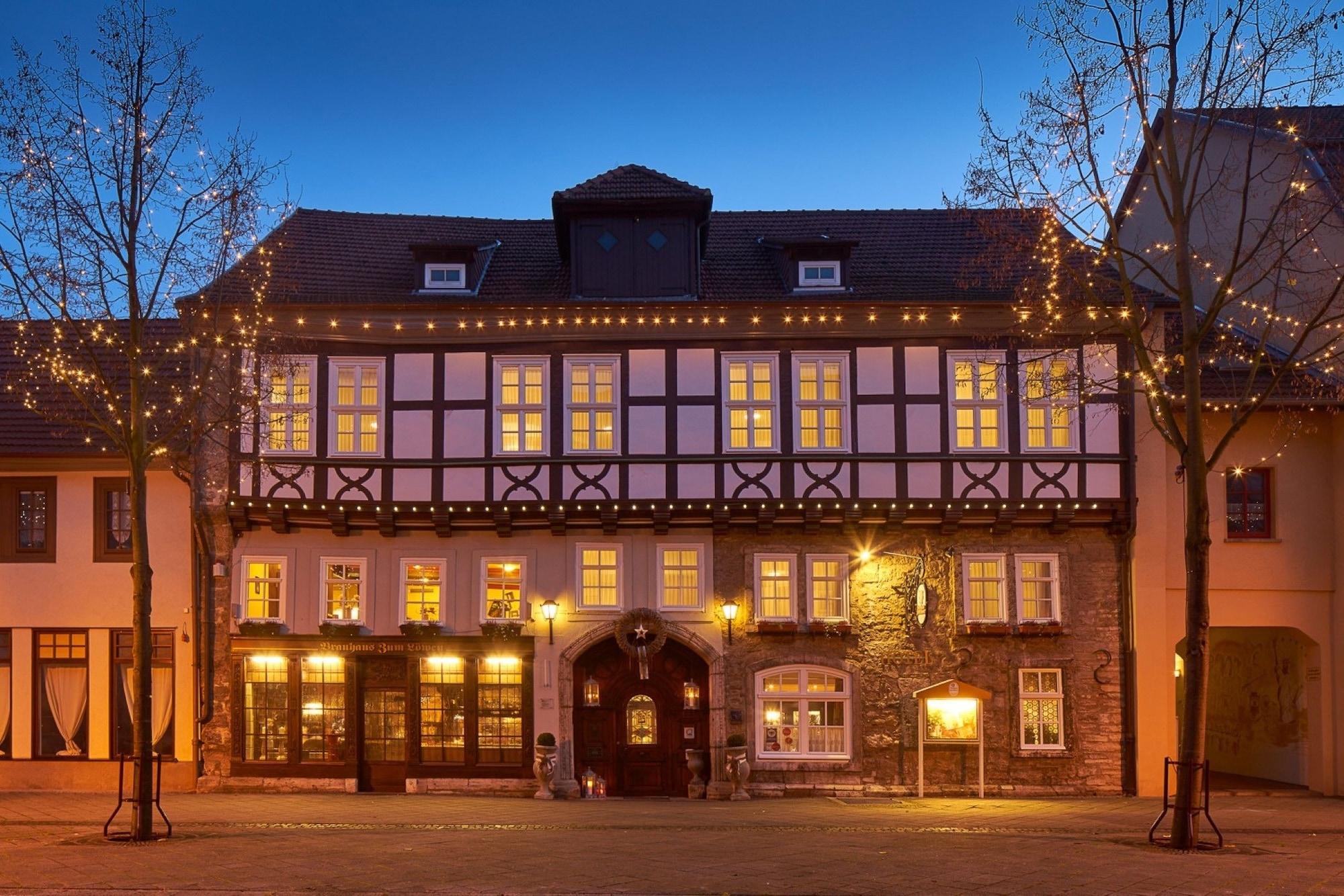 Brauhaus Zum Loewen Hotel Muhlhausen Bagian luar foto