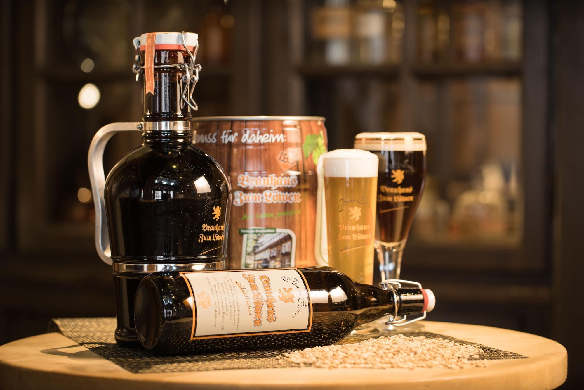 Brauhaus Zum Loewen Hotel Muhlhausen Bagian luar foto